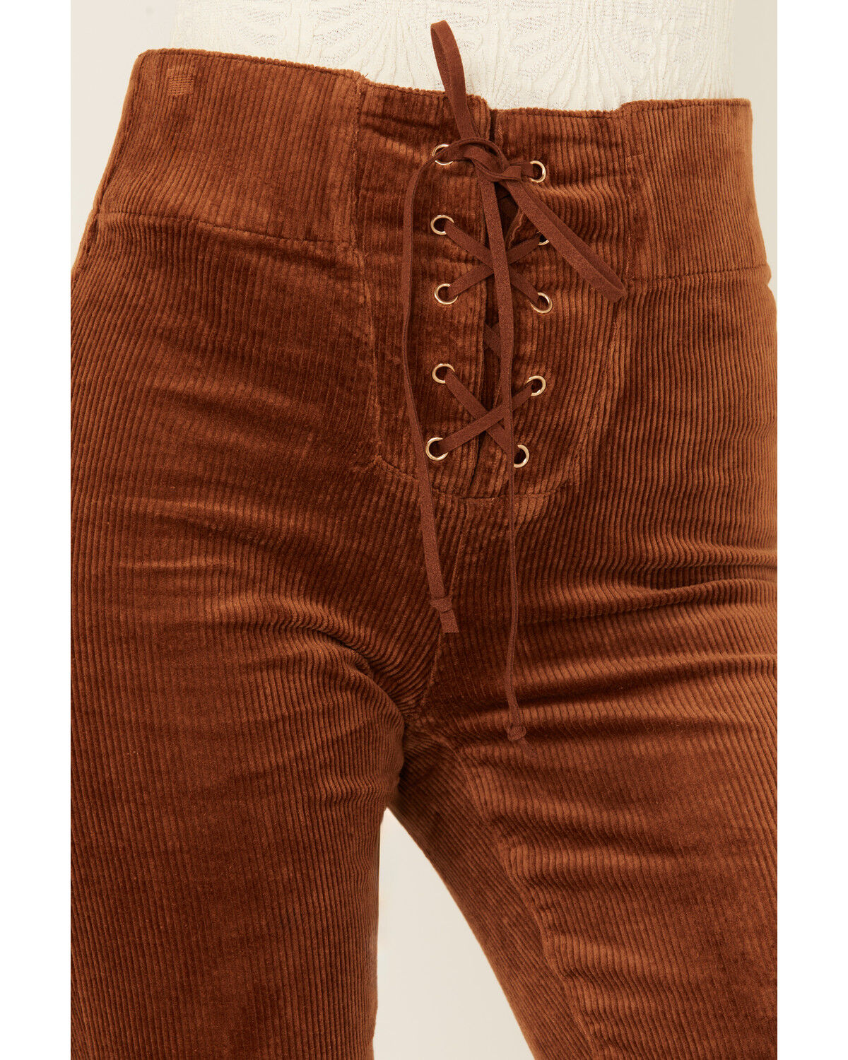 Show Me Your Mumu Women's Cam High Rise Corduroy Bell Bottom