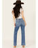 Image #3 - Vervet Women's Medium Wash High Rise Relaxed Flare Trouser Stretch Denim Jeans, Medium Wash, hi-res