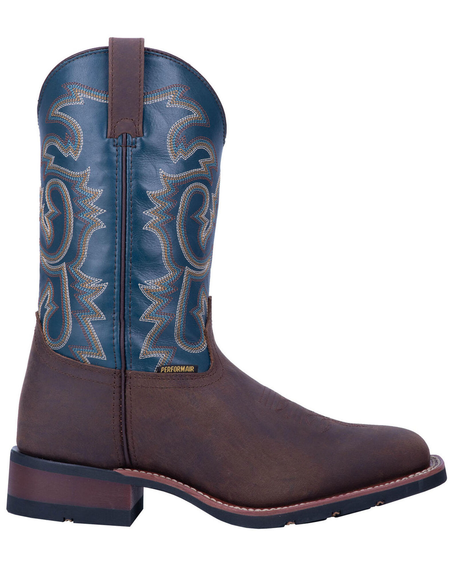 Image #2 - Laredo Men's Hamilton Western Boots - Broad Square Toe, Tan, hi-res