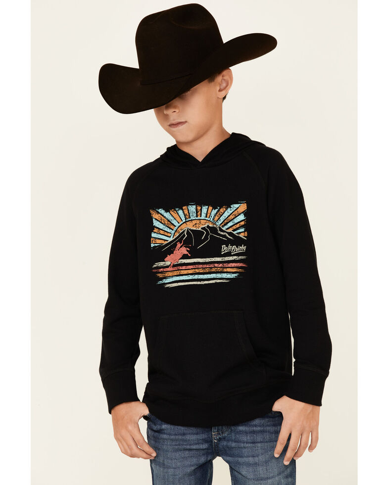 Dale Brisby Boys' Black Desert Scene Graphic Hooded Sweatshirt , Black, hi-res