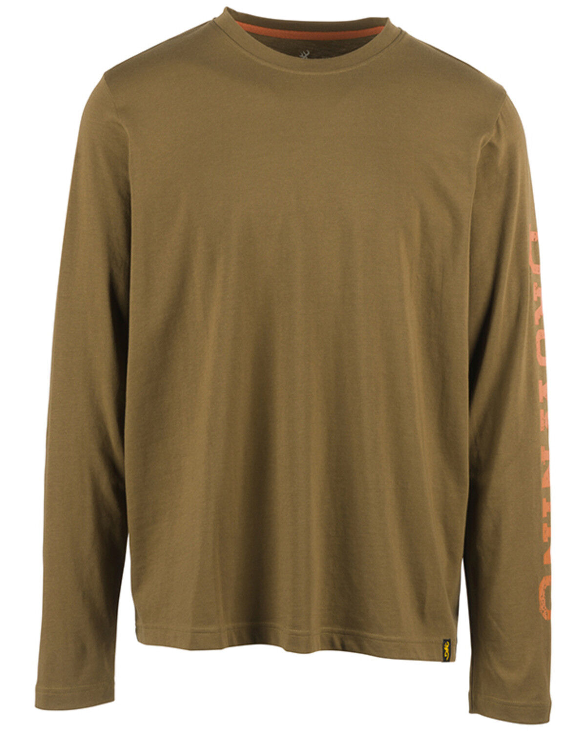 Image #1 - Browning Men's Solid Logan Logo Graphic Lightweight Long Sleeve T-Shirt, Lt Brown, hi-res