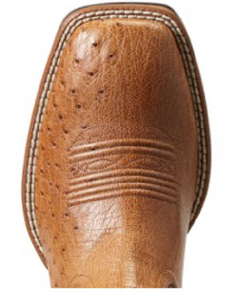 Image #4 - Ariat Men's Ranger Smooth Full Quill Ostrich Night Life Ultra Western Boot - Broad Square Toe , Brown, hi-res