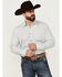 Image #1 - Gibson Trading Co Men's Flower Power Floral Print Long Sleeve Button-Down Western Shirt, White, hi-res