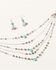 Shyanne Women's Shimmer Concho Multi Strand Waterfall Set, Silver, hi-res
