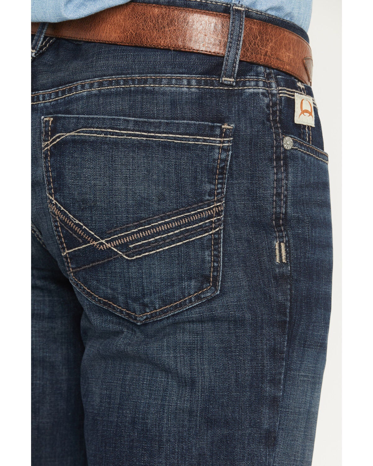 Image #5 - Cinch Men's Ian Western Bootcut Jeans, Indigo, hi-res