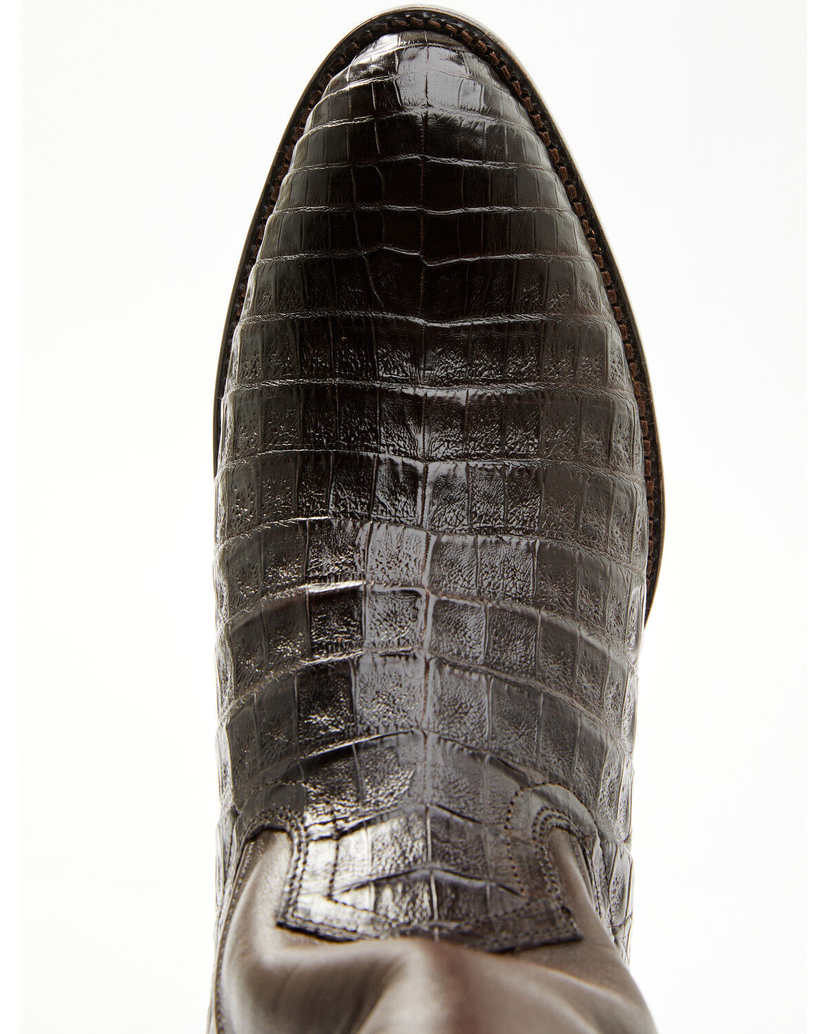 Image #6 - Cody James Black 1978® Men's Chapman Exotic Caiman Belly Western Boots - Round Toe, Chocolate, hi-res
