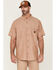 Image #1 - Hawx Men's Solid Short Sleeve Button-Down Work Shirt , Rust Copper, hi-res