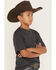 Image #4 - Ariat Boys' Logo Bison Flag Short Sleeve Graphic T-Shirt, Charcoal, hi-res