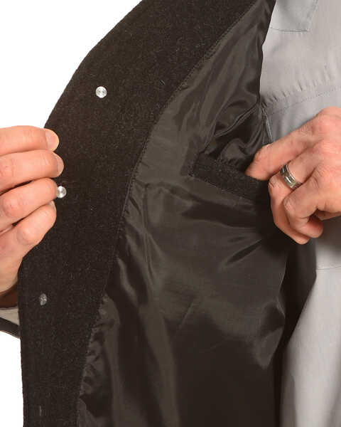 Image #5 - Wyoming Traders Men's Wyoming Wool Button Closure Vest, Black, hi-res