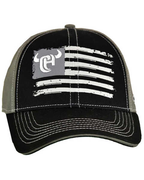 Cowboy Hardware Men's Printed Flag Ball Cap, Black, hi-res