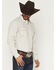 Image #2 - Gibson Trading Co Men's Tulsa Striped Long Sleeve Snap Western Shirt - Tall, Ivory, hi-res