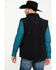 Image #2 - Cinch Men's Solid Bonded Softshell Zip Vest, Black, hi-res
