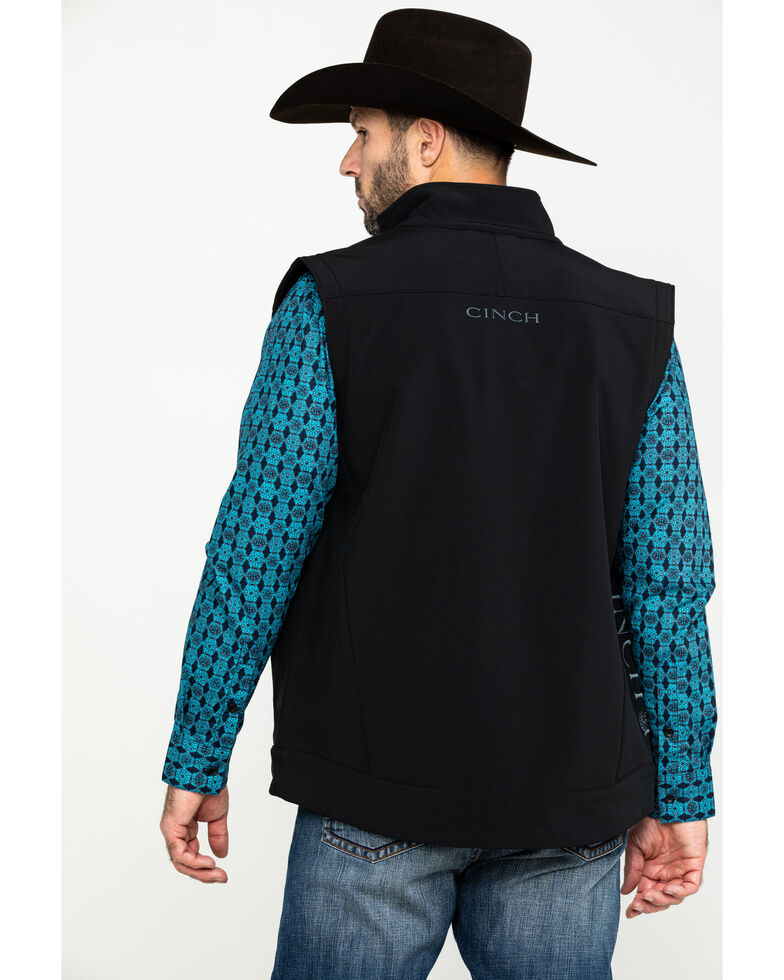 Cinch Men's Black Bonded Softshell Zip Vest Country Outfitter