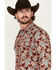 Image #2 - Cody James Men's Noah Paisley Print Long Sleeve Snap Western Shirt - Tall, Burgundy, hi-res