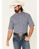 Roper Men's American Blues Medallion Print Short Sleeve Button-Down Western Shirt , Navy, hi-res