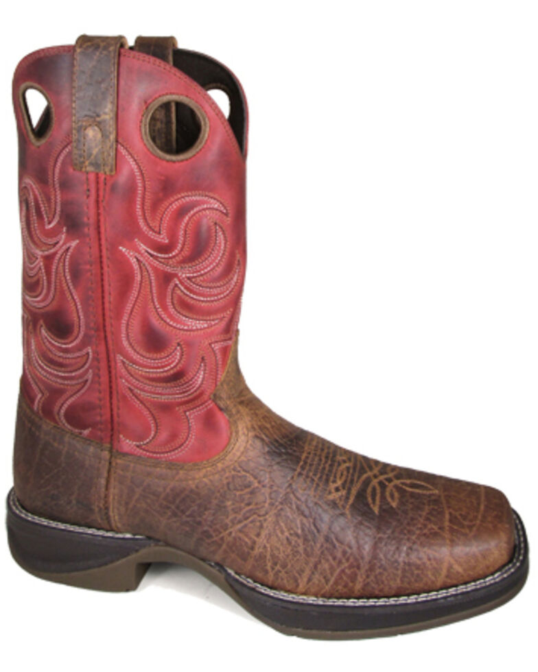 Smoky Mountain Men's Benton Western Boots - Square Toe, Brown, hi-res