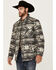 Image #2 - Rock & Roll Denim Men's Southwestern Quilted Snap Jacket, Taupe, hi-res