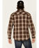 Pendleton Men's Brown Plaid Frontier Long Sleeve Snap Western Shirt , Brown, hi-res