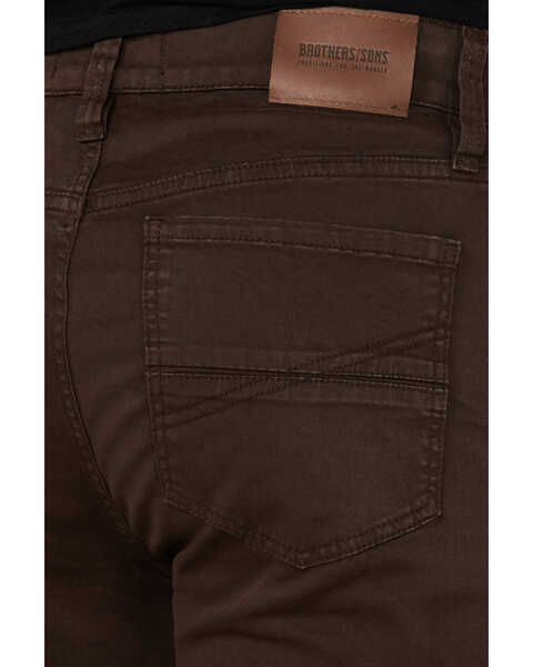 Image #4 - Brothers and Sons Men's Java Wash Stretch Slim Straight Jeans , Brown, hi-res