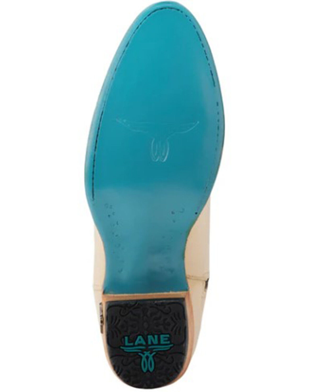 Image #7 - Lane Women's Plain Jane Midi Western Boots - Round Toe, Ivory, hi-res
