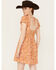 Image #4 - Wild Moss Women's Floral Print Mini Dress, Mustard, hi-res