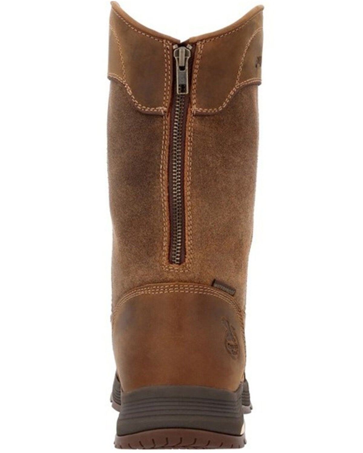 Image #5 - Georgia Boot Men's Athens Superlyte Waterproof Wellington Pull On Safety Boot - Moc toe, Brown, hi-res