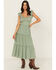 Image #1 - Ash & Violet Women's Flutter Sleeve Midi Dress, Sage, hi-res
