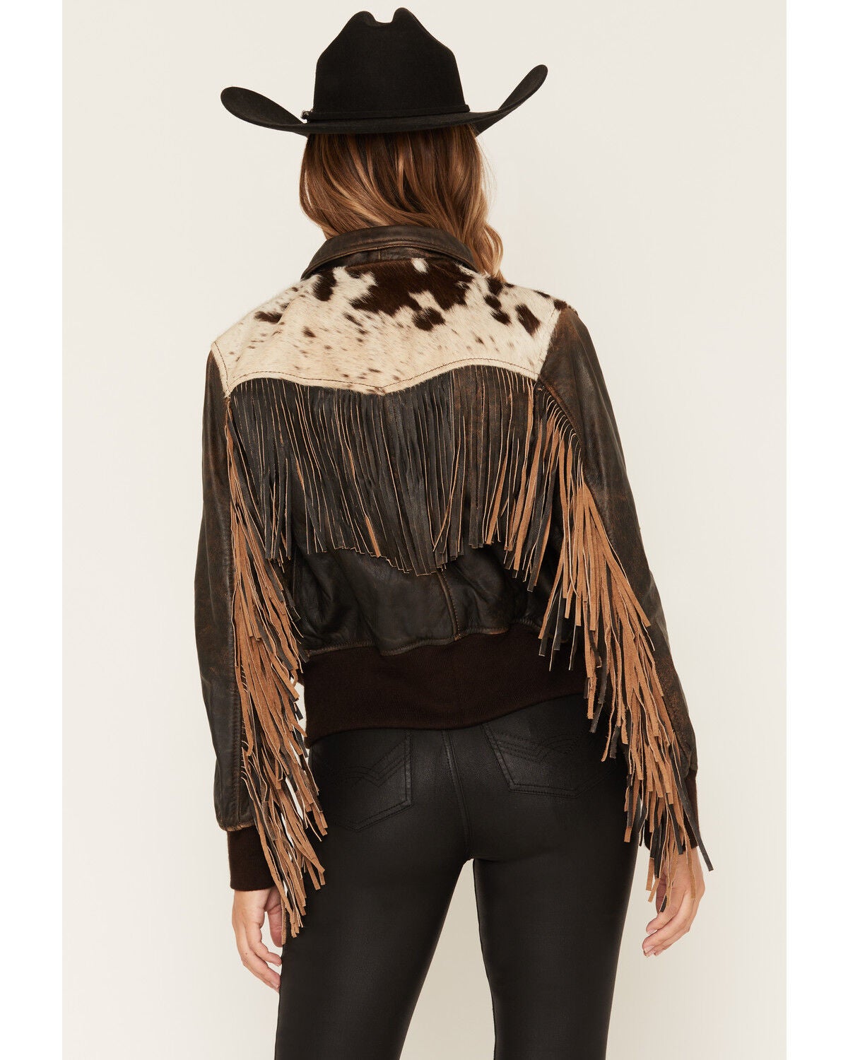 Image #4 - STS Ranchwear by Carroll Women's Lettie Leather Fringe Jacket, Brown, hi-res