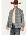 Image #2 - Cody James Men's Polar Bonded Plaid Button Down Flannel, Grey, hi-res