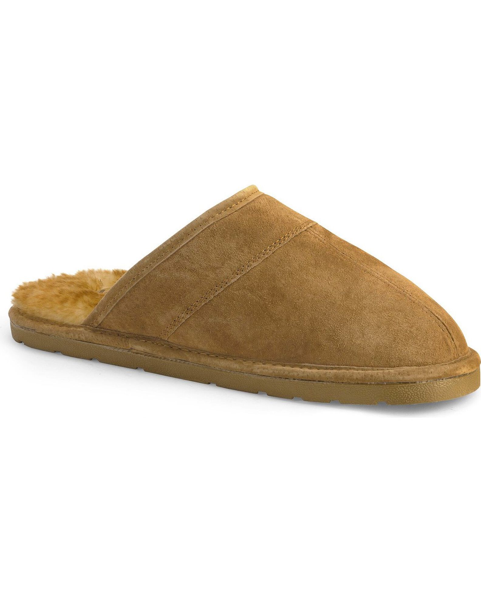 Lamo Footwear Men s Scuff Leather Slippers