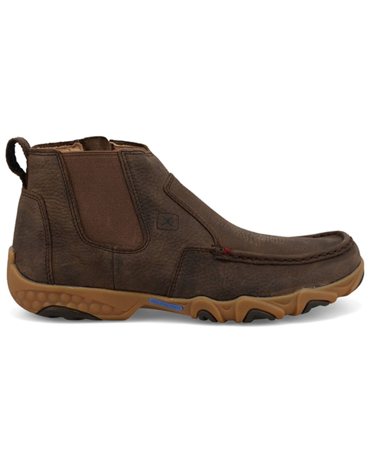 Image #2 - Twisted X Men's 4" Chelsea Driving Moc Shoes - Moc Toe, Brown, hi-res