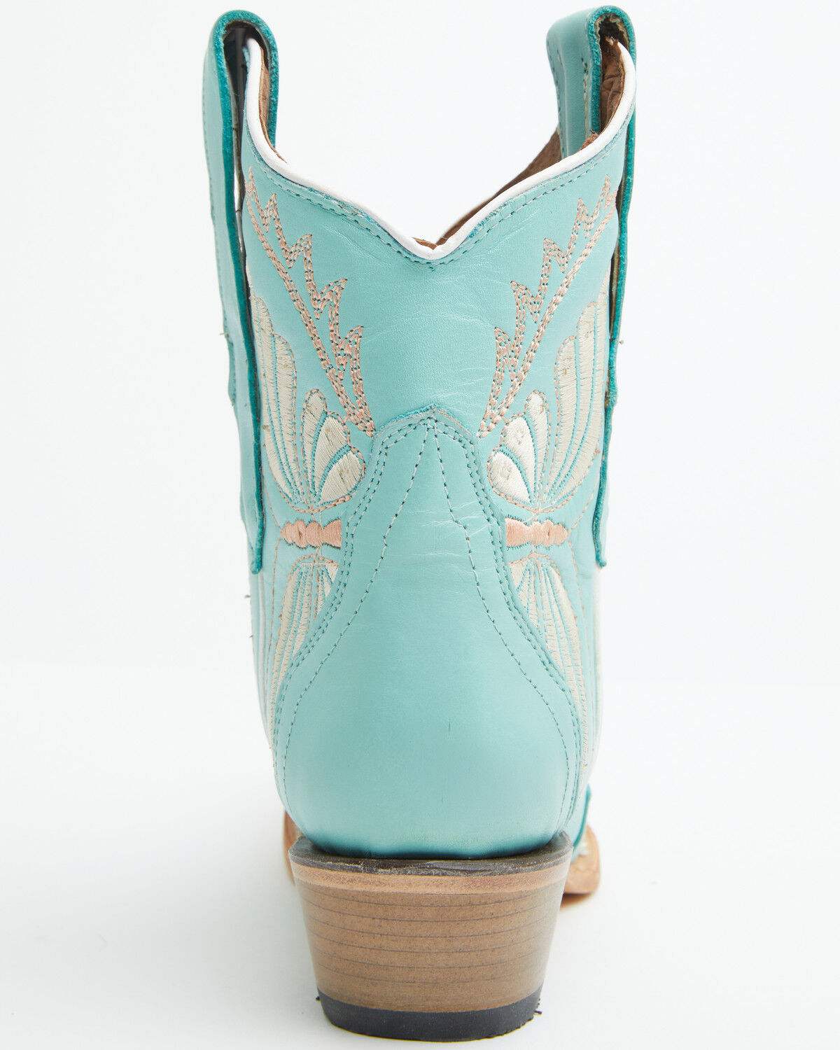 Image #5 - Circle G Women's Butterfly Western Booties - Snip Toe, Mint, hi-res