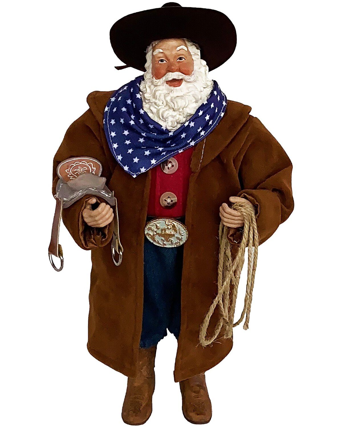 Santa's Workshop 12" Duster Claus Figurine, Brown, hi-res
