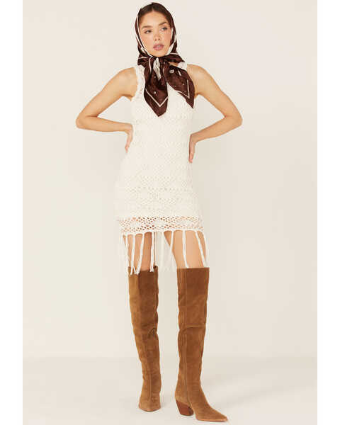 Image #3 - Shyanne Women's Crochet & Fringe Midi Dress, , hi-res