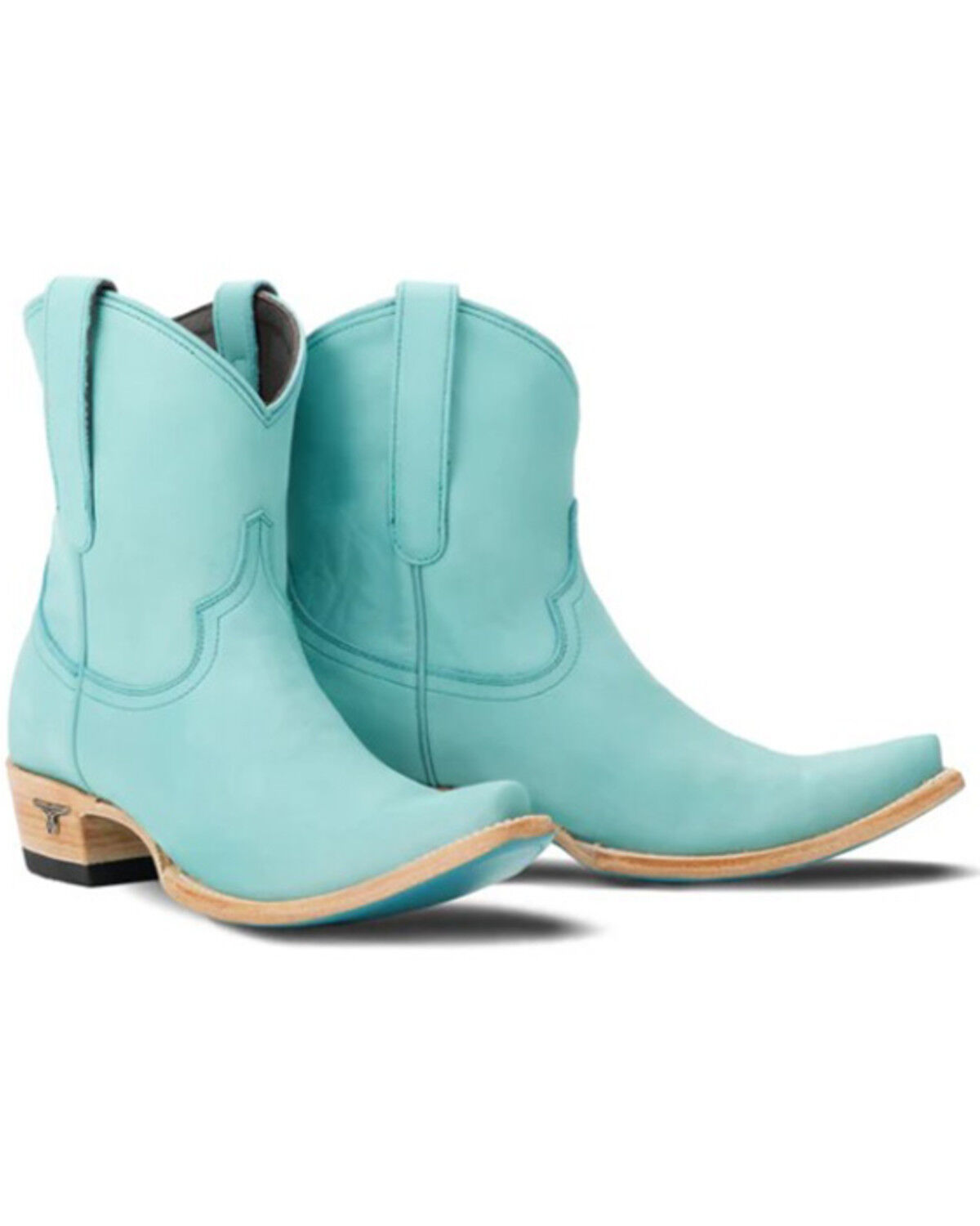 Image #1 - Lane Women's Emma Jane Western Booties - Snip Toe, Turquoise, hi-res