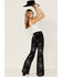 Image #3 - Wrangler Women's Star Struck Black High Rise Flare Jeans, Black, hi-res