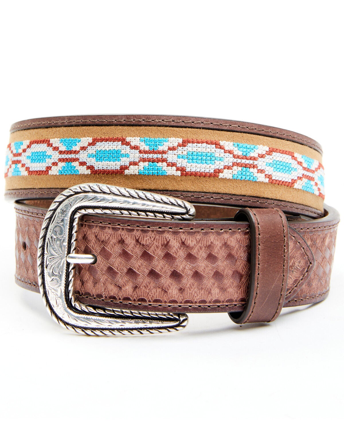 Southwestern Basket Weave Western Belt 