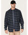 Image #1 - Hawx Men's Checker Long Sleeve Button-Down Flannel Shirt, Dark Blue, hi-res
