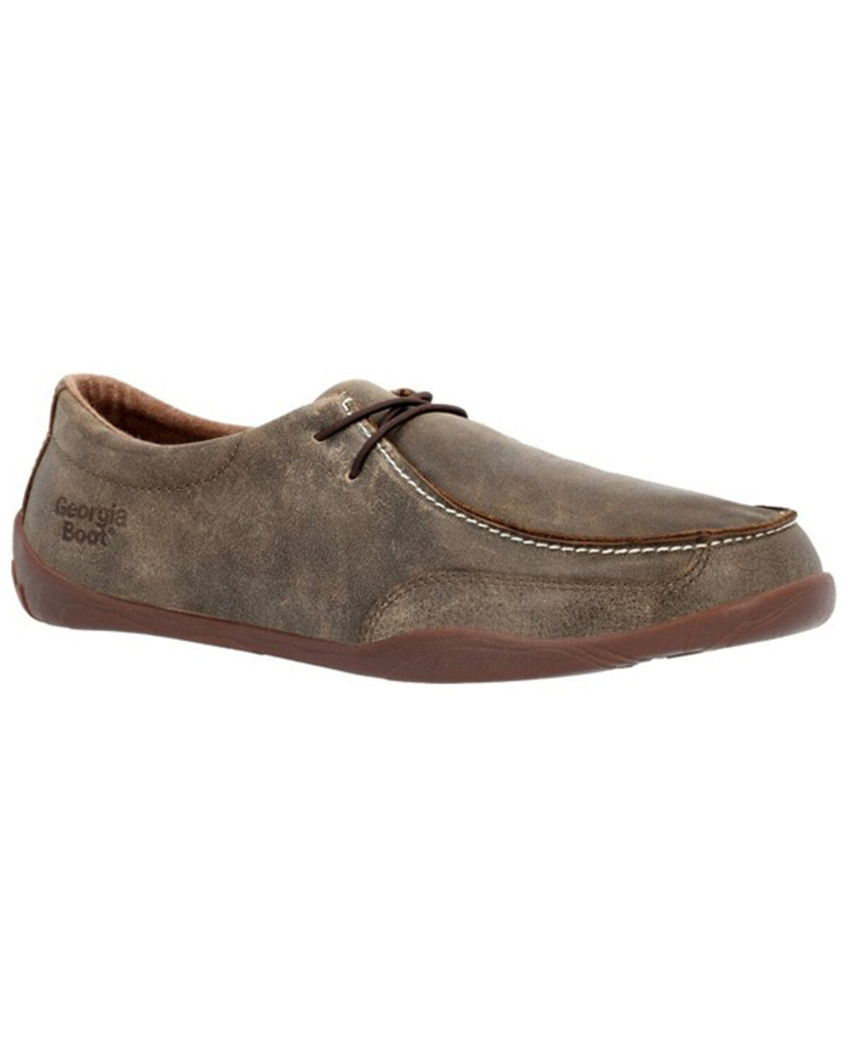 Image #1 - Georgia Boot Men's Cedar Falls Wallabe Lace-Up Shoe - Moc Toe, Brown, hi-res