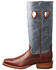 Twisted X Women's Ruff Stock Western Boots - Wide Square Toe, Brown, hi-res