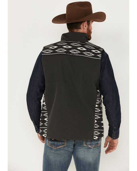 Image #4 - Ariat Men's Vernon 2.0 Chimayo Softshell Vest, Charcoal, hi-res