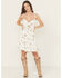 Image #1 - Wild Moss Women's Floral Embroidered Sleeveless Mini Dress, White, hi-res