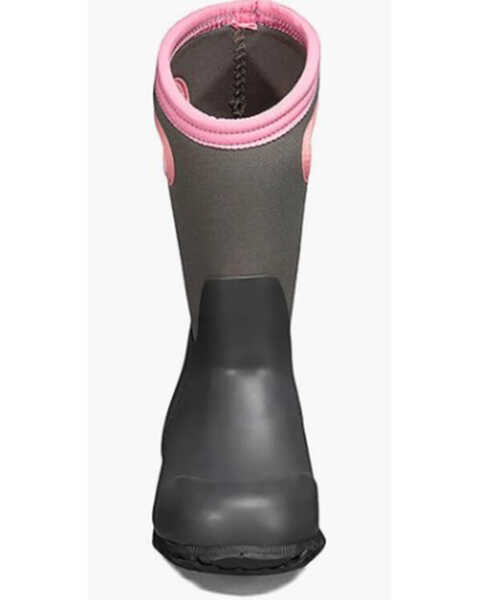 Image #3 - Bogs Girls' York Solid Rain Boots - Round Toe, Grey, hi-res