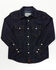 Image #1 - Cody James Toddler Boys' Foothill Denim Long Sleeve Pearl Snap Western Shirt, Dark Wash, hi-res