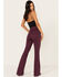 Image #4 - Idyllwind Women's High Rise Flap Pocket Outlaw Flare Jeans, Purple, hi-res