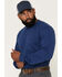 Image #2 - Cody James Men's FR Solid Skull Flag Long Sleeve Work T-Shirt, Navy, hi-res