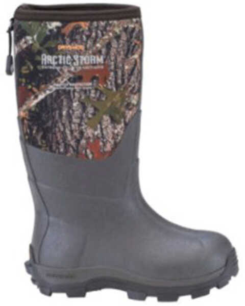 Image #1 - Dryshod Boys' Camo Arctic Storm Rubber Boots - Soft Toe, Camouflage, hi-res