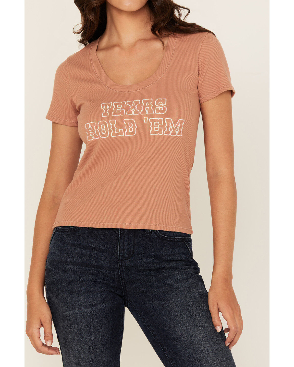 Image #3 - White Crow Women's Texas Hold 'Em Short Sleeve Tee, Tan, hi-res