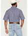 Image #4 - Ariat Men's Bill Medallion Print Short Sleeve Button-Down Western Shirt - Big, Blue, hi-res