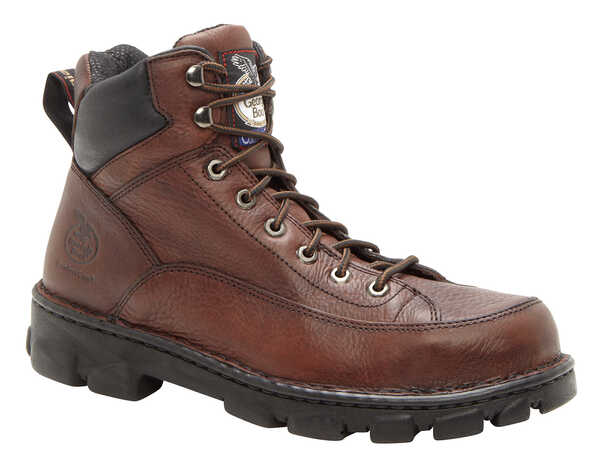 Image #1 - Georgia Boot Men's Eagle Light Wide Load Work Boots - Steel Toe, Dark Brown, hi-res